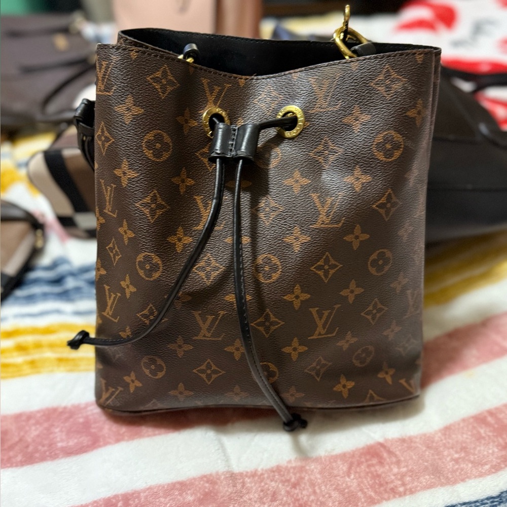 Brown Monogram Bucket Bag